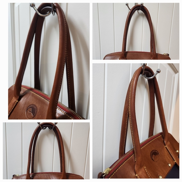 DOONEY & BOURKE Pebble Grain and Vachetta Leather Large Satchel EUC - Picture 11 of 14